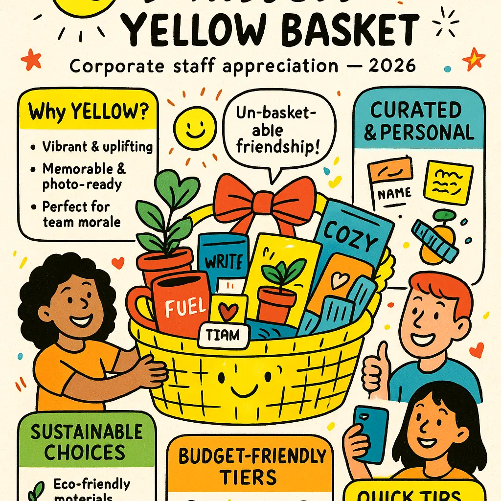 yellow basket gift - Friend