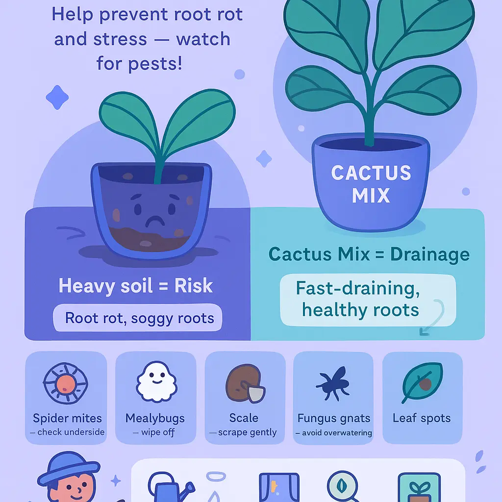 potted fiddle leaf fig tree - Cactus