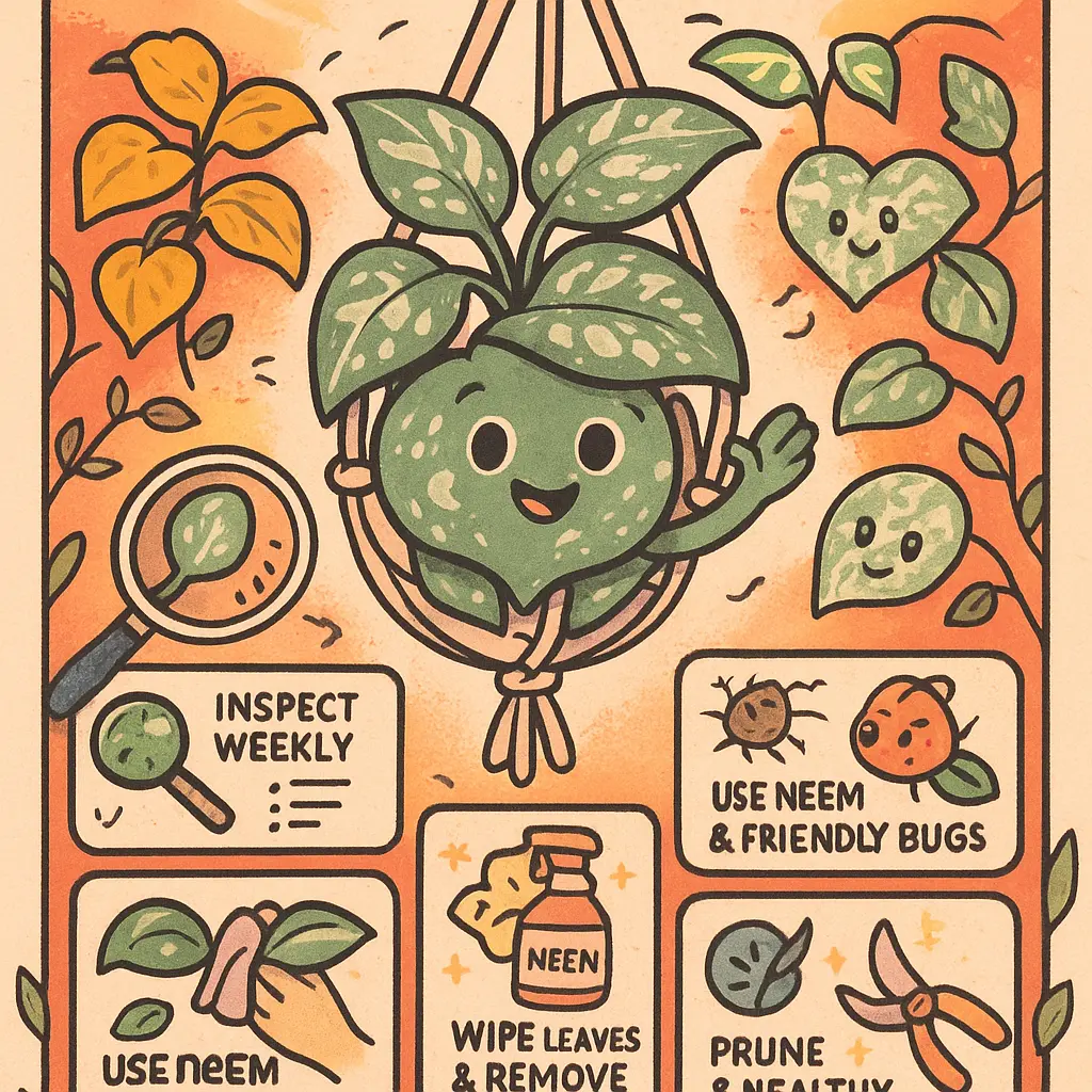 pothos hanging plant - Silver