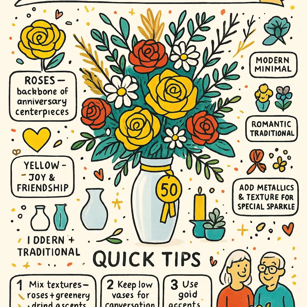 50th anniversary floral centerpieces - Event