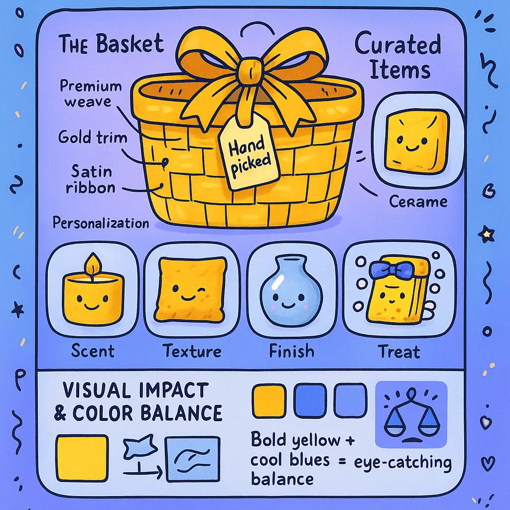 yellow basket gift - Basket