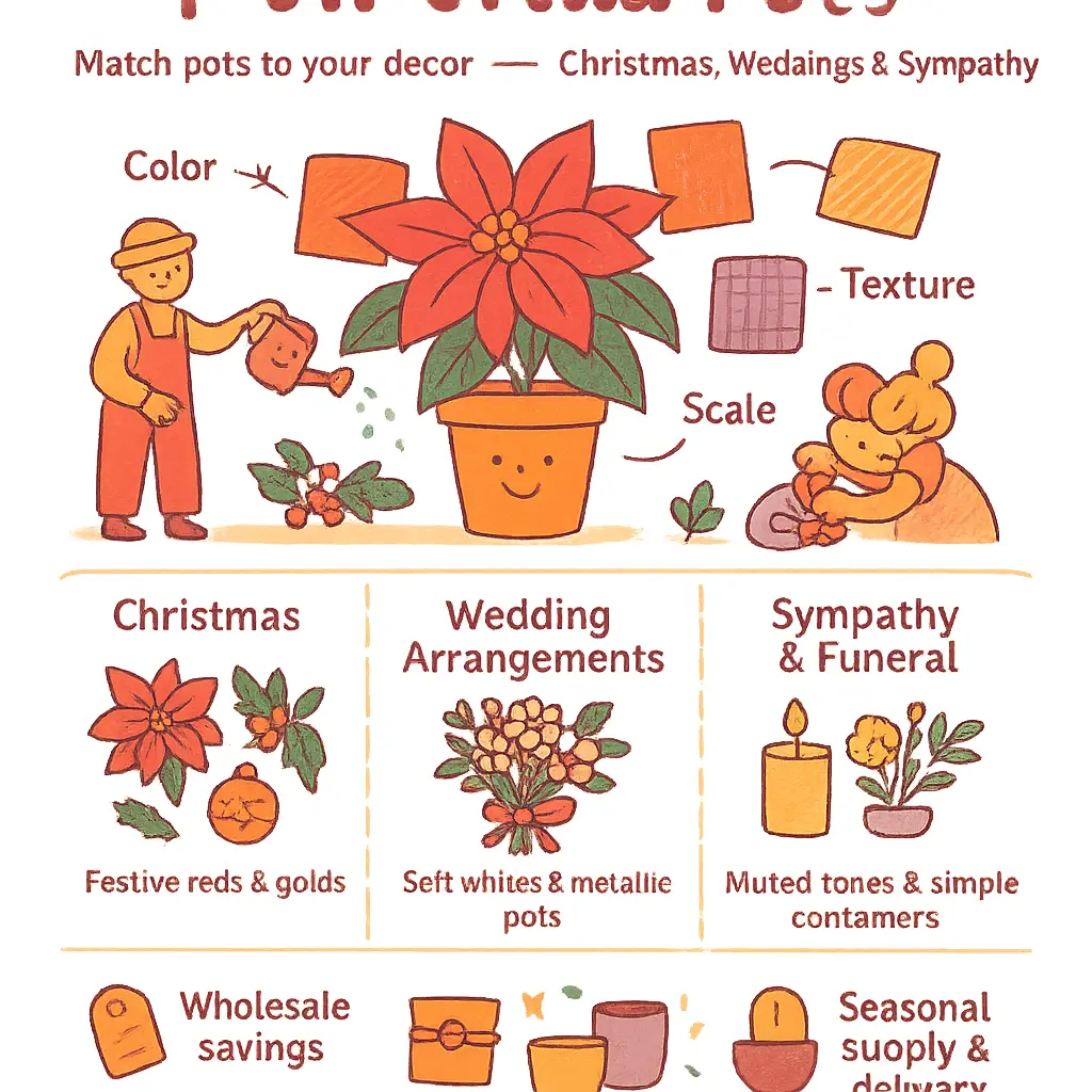 poinsetta pot - Wholesale