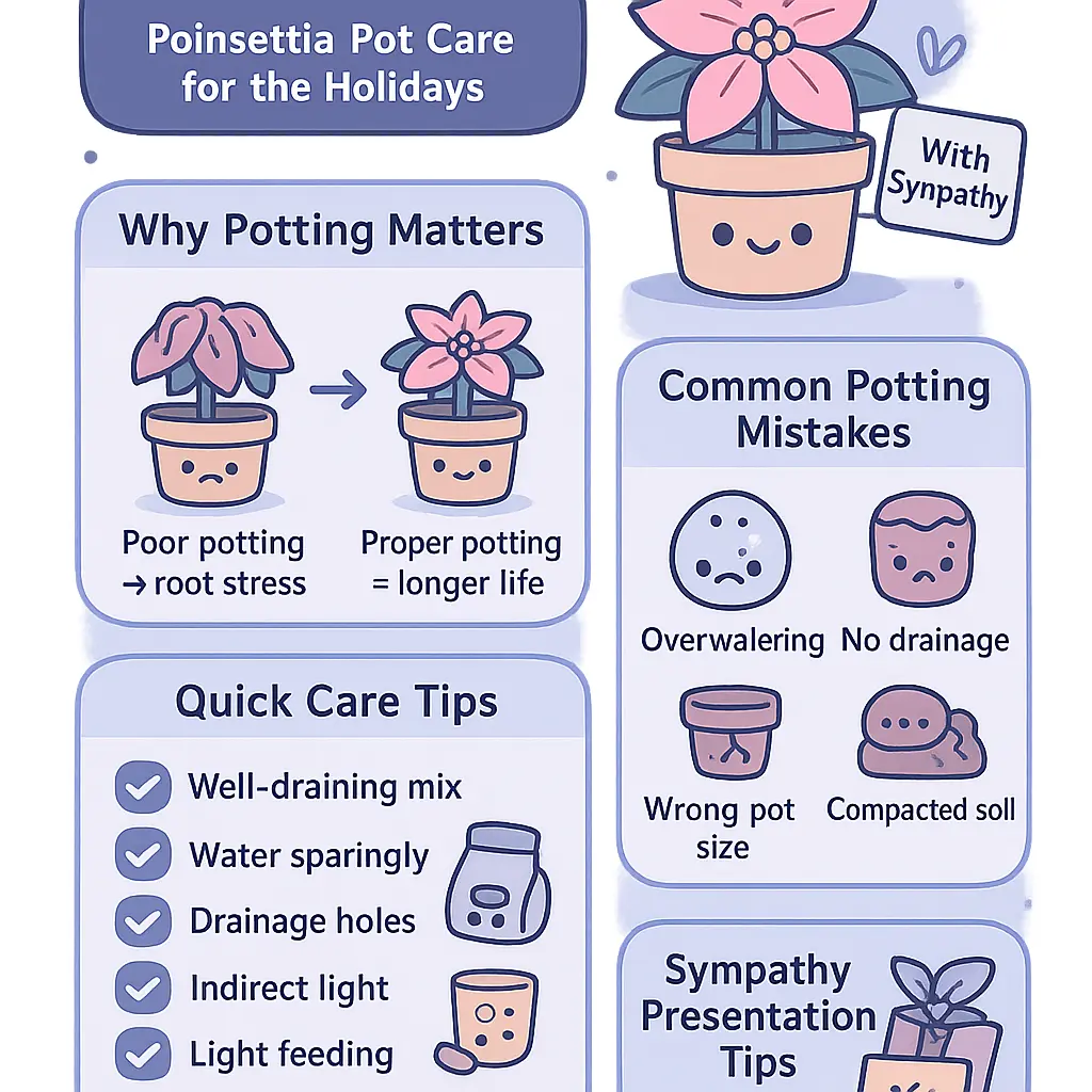 poinsetta pot - Sympathy