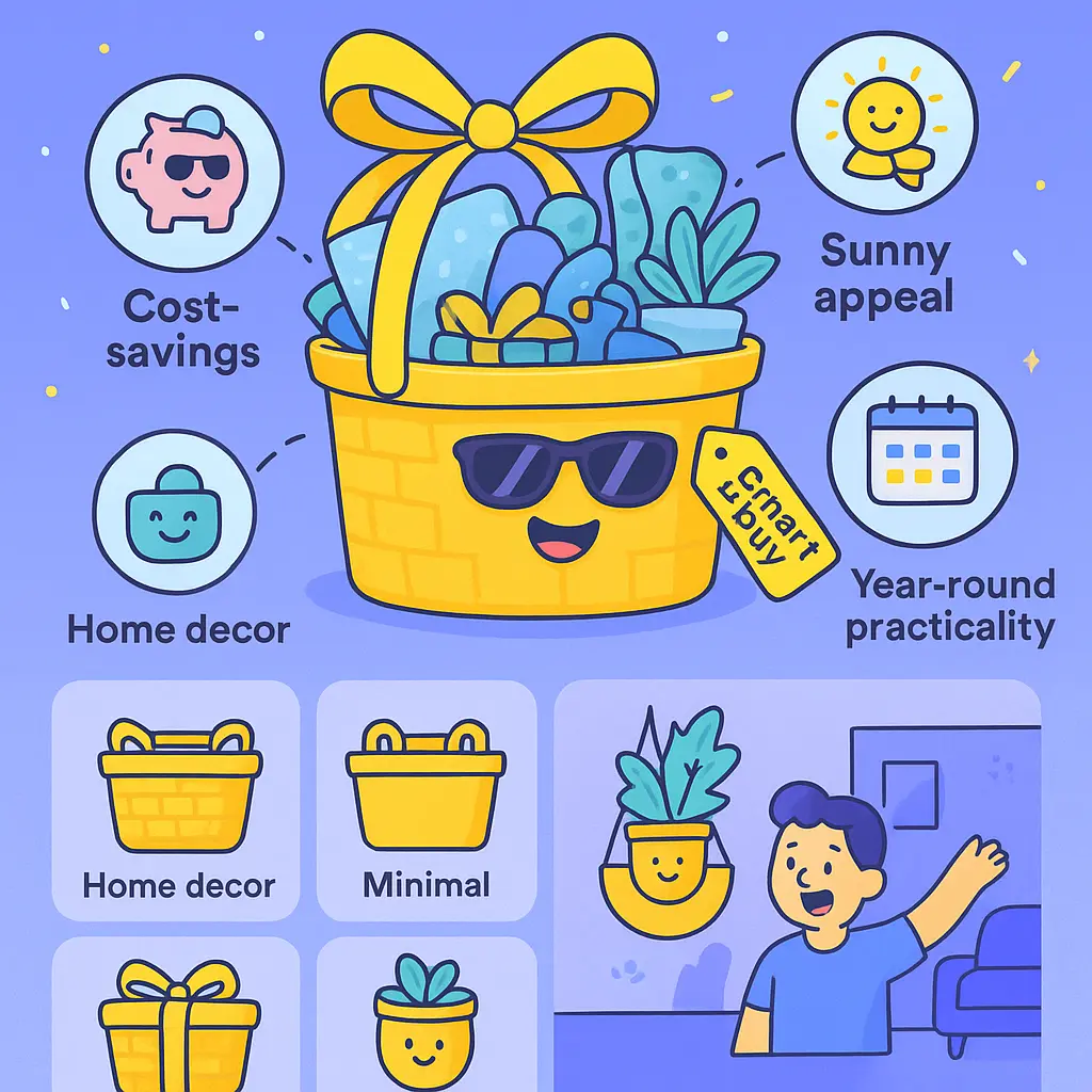 yellow basket gift - Organizer