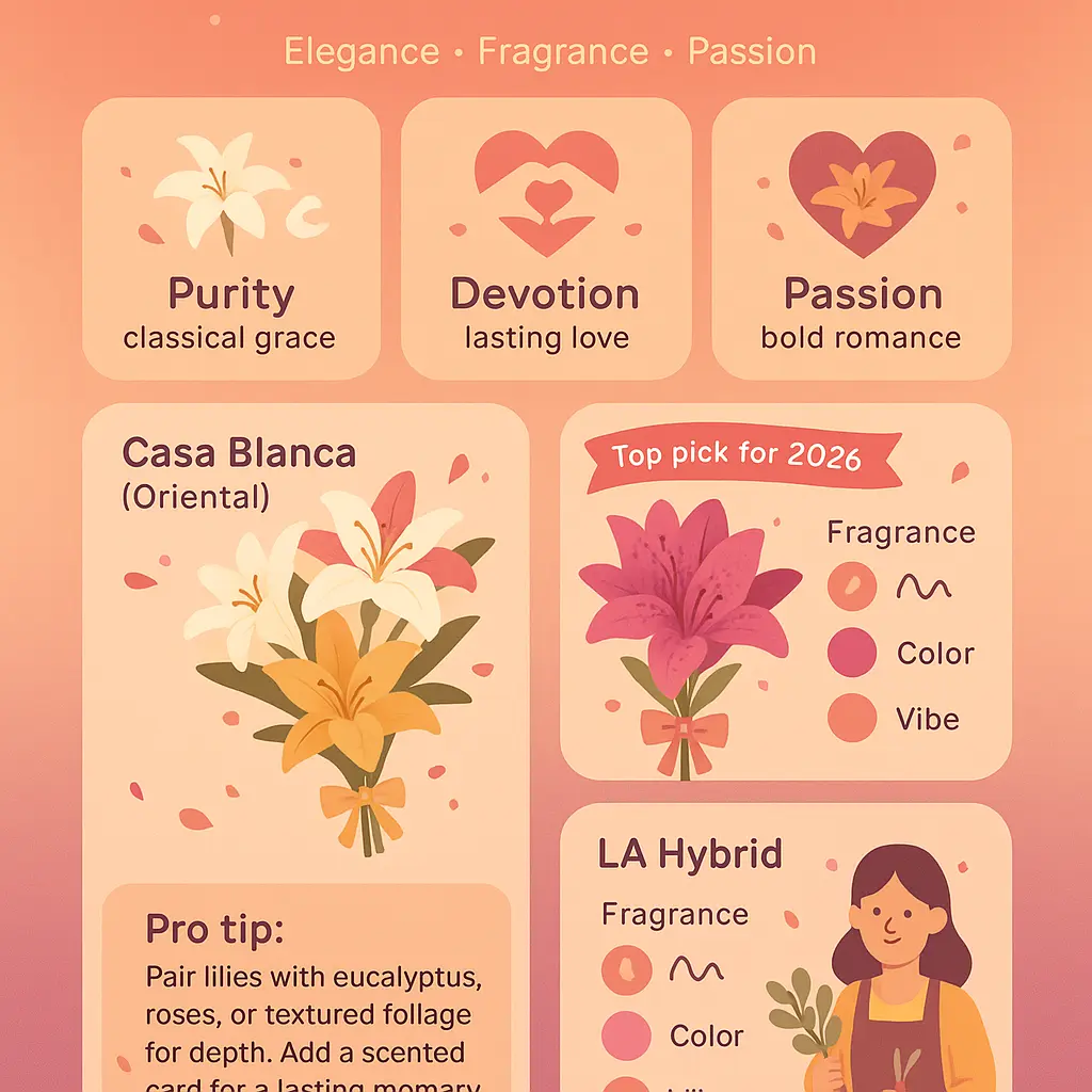 lily flowers for valentine's day - Bouquet