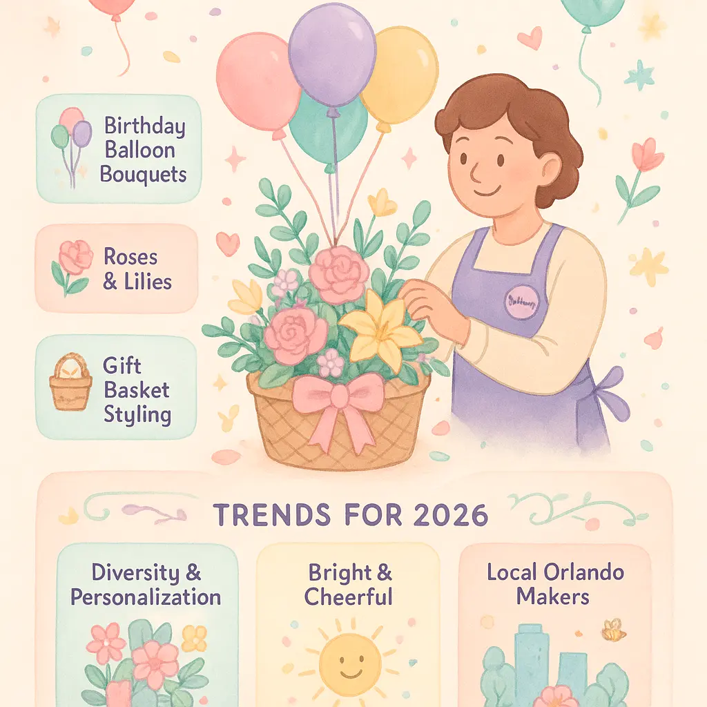 gift basket and floral - Balloon