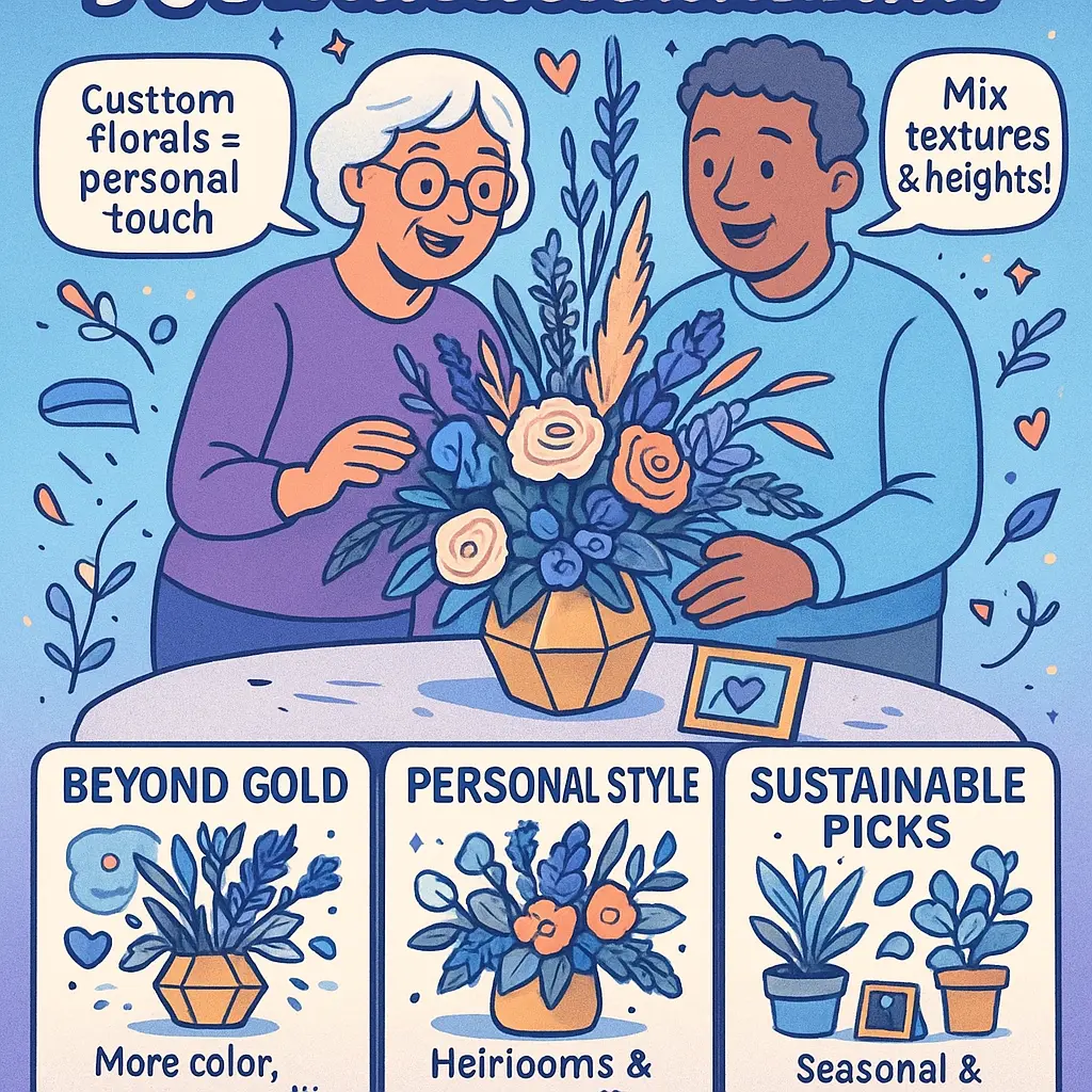 50th anniversary floral centerpieces - Anniversary