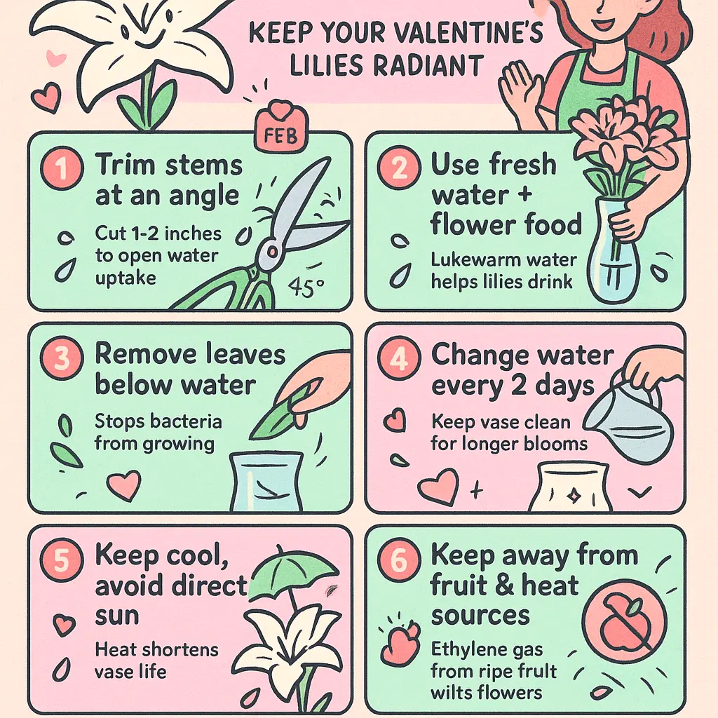 lily flowers for valentine's day - Anniversary