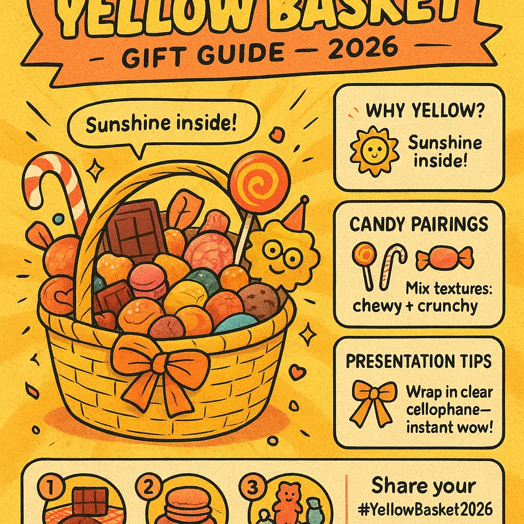 yellow basket gift - Basket