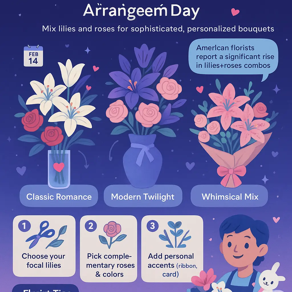 lily flowers for valentine's day - Arrangement