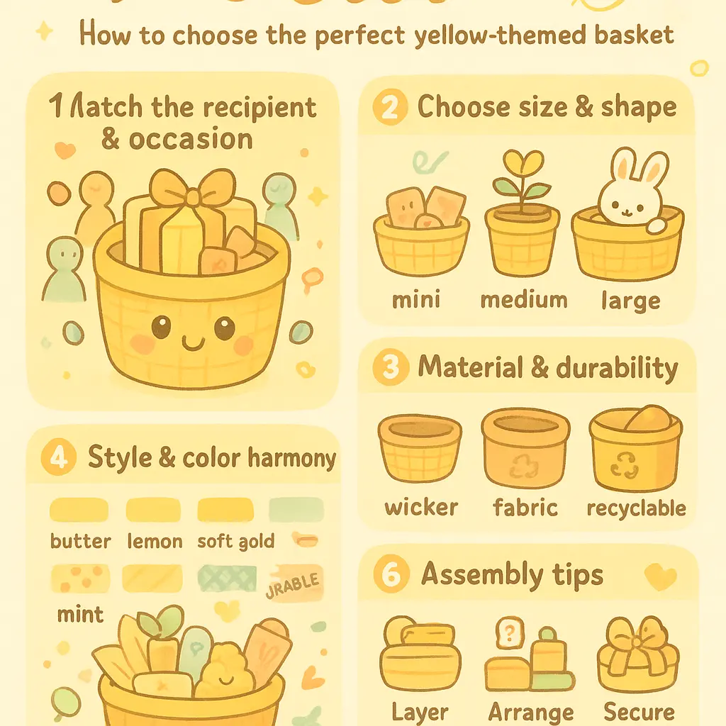 yellow basket gift - Yellow