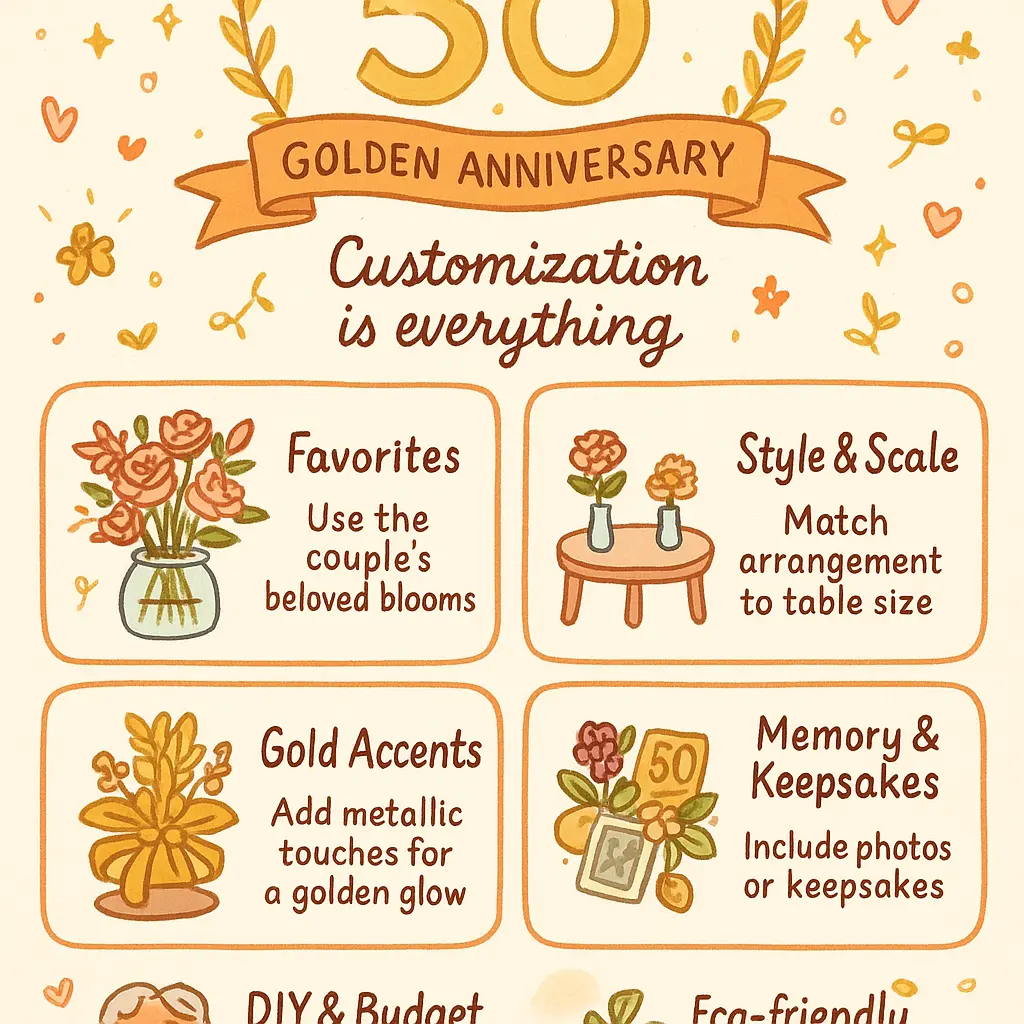 50th anniversary floral centerpieces - Centerpieces