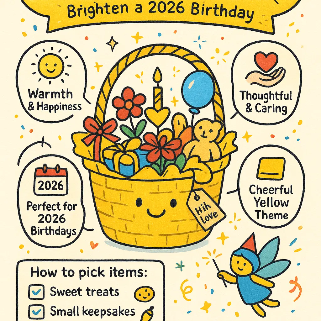 yellow basket gift - Appreciation